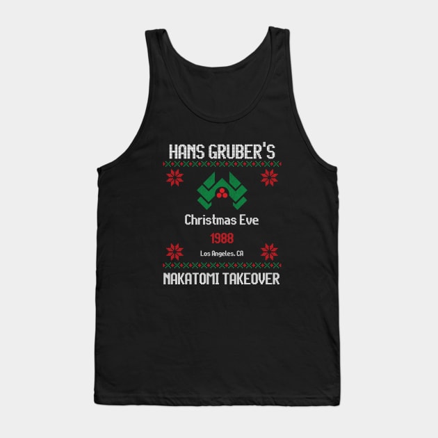 Hans Gruber's Christmas Eve 1988 Nakatomi Takeover Tank Top by BodinStreet